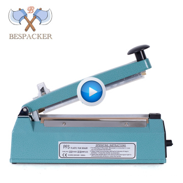 Bespacker PFS-200 with cutter aluminum body hand impulse sealer sealing machine for bag